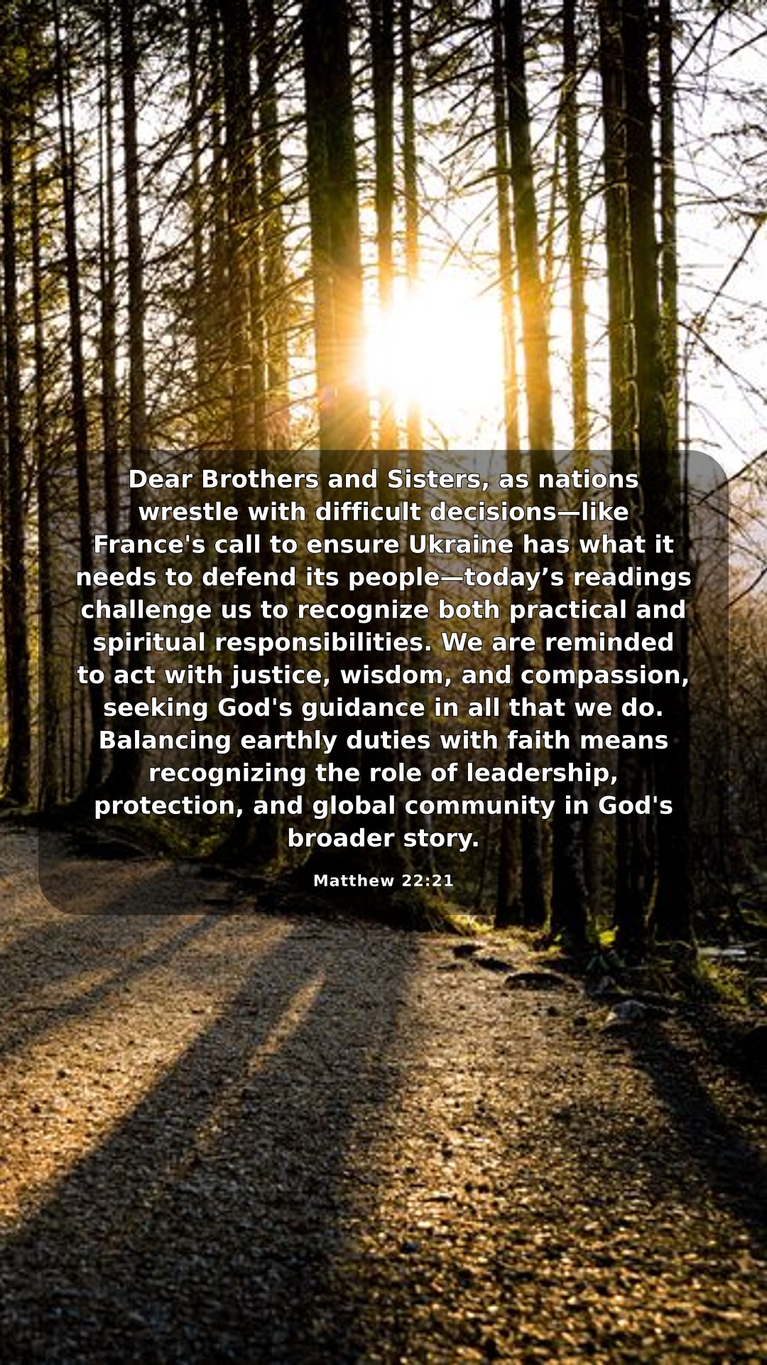 Faith Today: Balancing Earthly Duties and Divine Allegiance — Share 2
