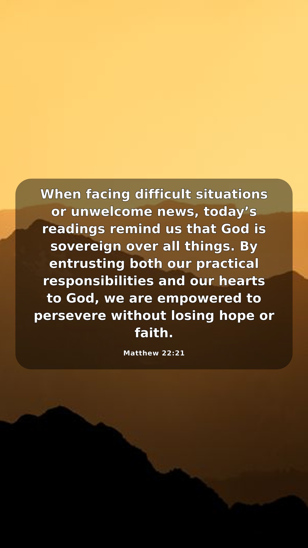 Faith Today: Balancing Earthly Duties and Divine Allegiance — Share 3