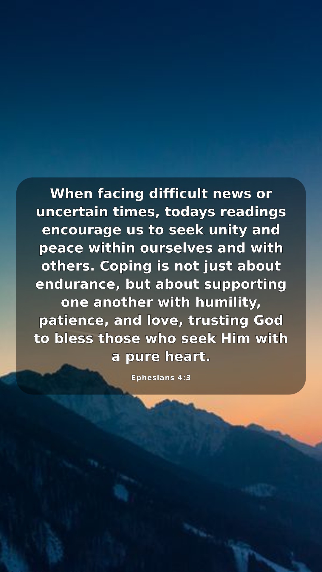 Faith Today: Pursuing Unity and Peace — Share 3